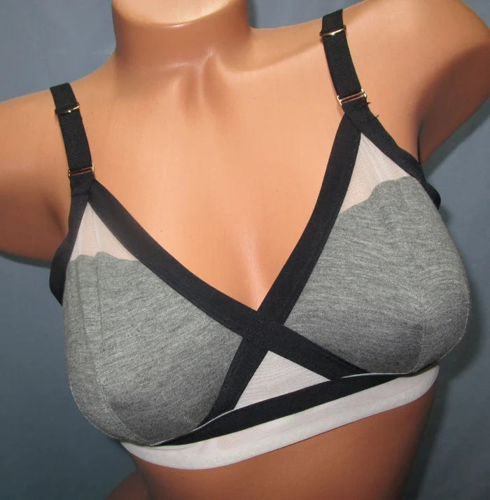 Kensie Women's Toni Wire-Free Bralette Heather Coal Gray Size S R7413554