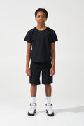 KIDS MONOGRAM Black Denim Shorts
