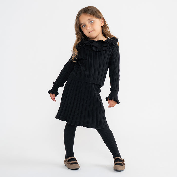 KNIT RIBBED SKIRT