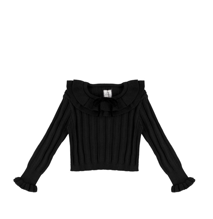 KNIT RIBBED SWEATER
