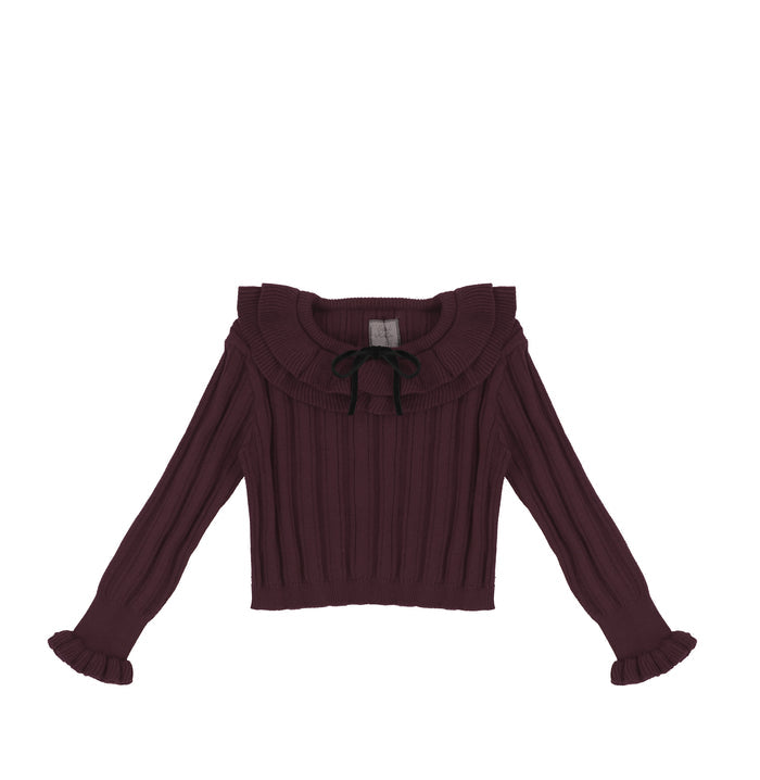 KNIT RIBBED SWEATER