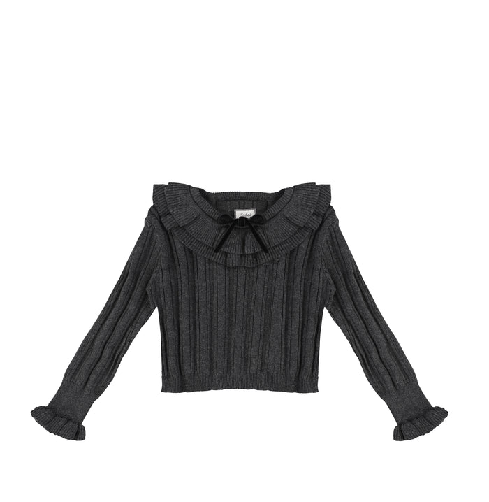 KNIT RIBBED SWEATER