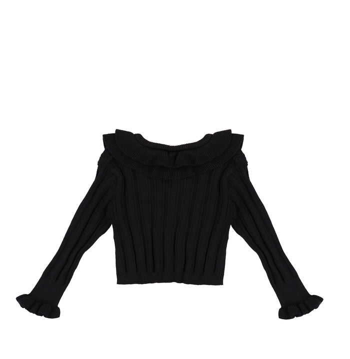 KNIT RIBBED SWEATER