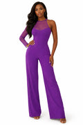 Ladies purple elegant jumpsuit