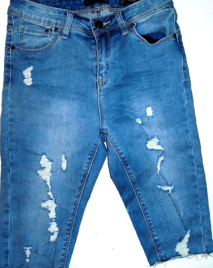 Lala Anthony Stretch Denim CUT OFF Shorts Distressed Cotton Blend