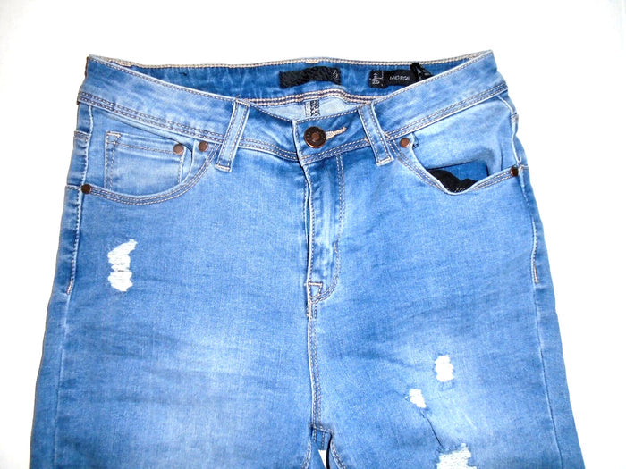 Lala Anthony Stretch Denim CUT OFF Shorts Distressed Cotton Blend