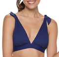 Large Apt. 9 TIE-Shoulder Crochet Lace Bralette Bikini TOP Midnight Blue