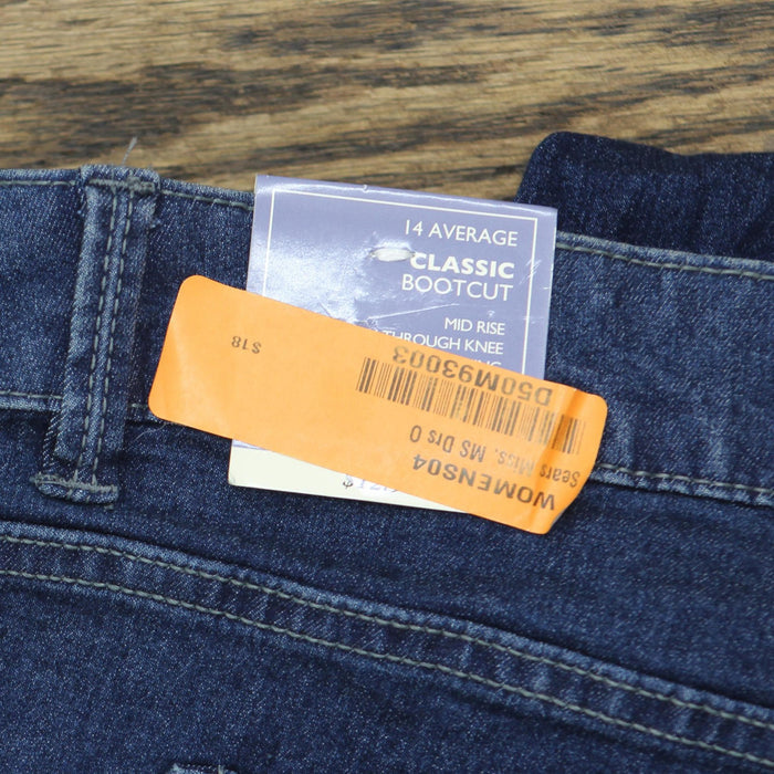 Laura Scott Womens Classic Bootcut Mid Rise Jeans 4 10S 12S 14 14S 16S