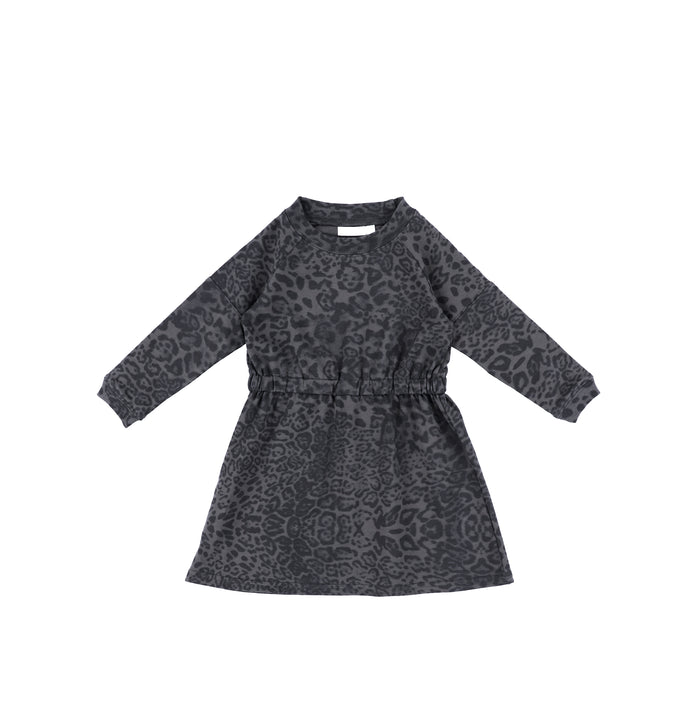 LEOPARD SWEATSHIRT DRESS