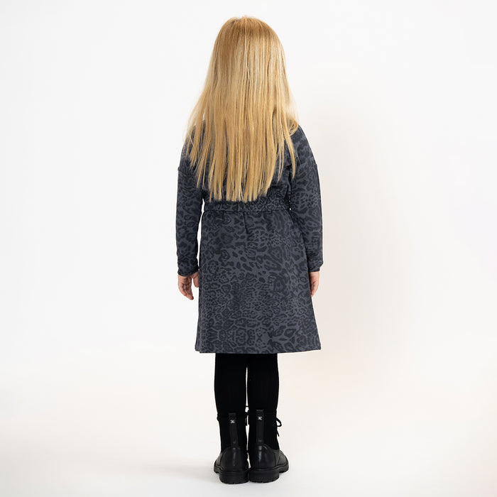 LEOPARD SWEATSHIRT DRESS