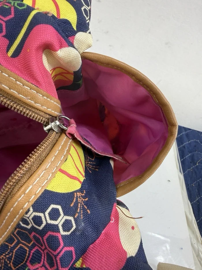 Lily Bloom Elephant Umbrella Print Multicolor Purse – Women's Designer Handbag