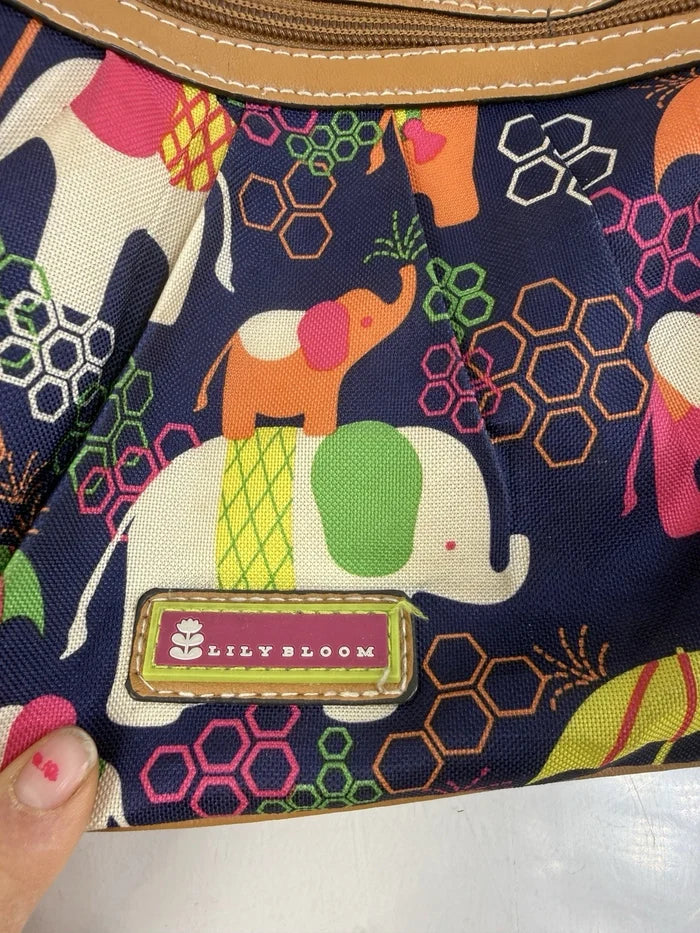 Lily Bloom Elephant Umbrella Print Multicolor Purse – Women's Designer Handbag