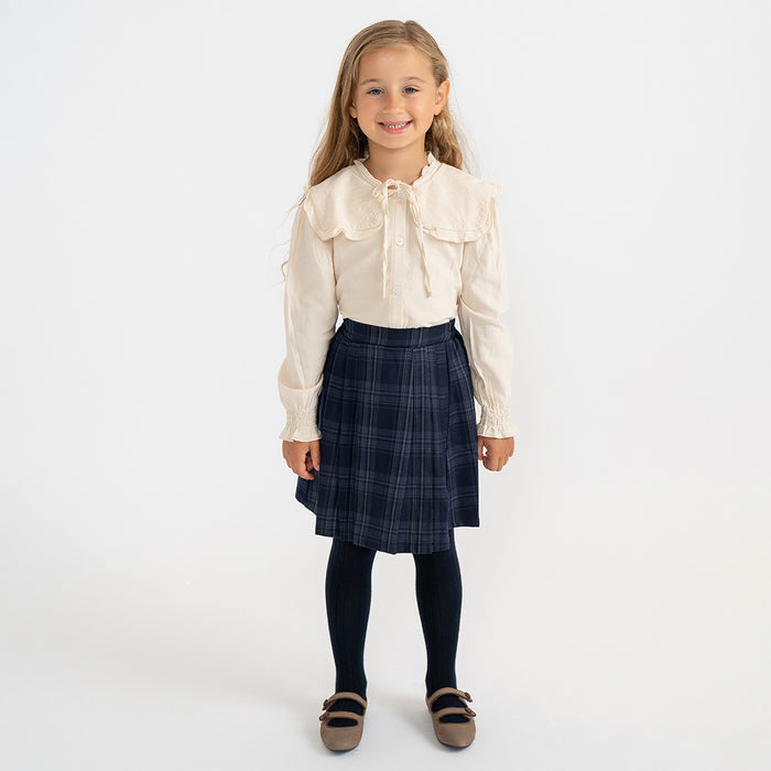 LINEN COLLAR BLOUSE