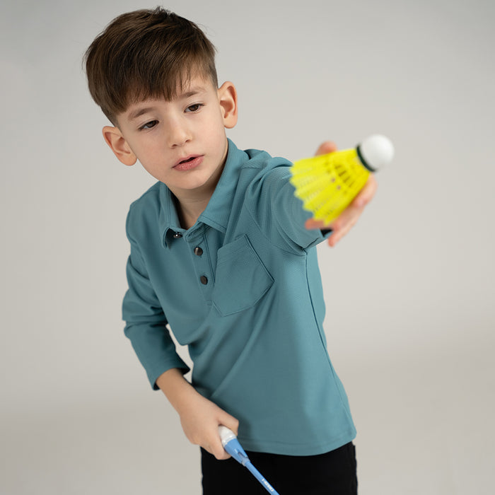 LONG SLEEVES DRY FIT TEXTURED POLO