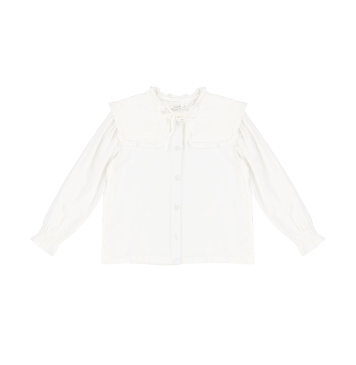 LONG SLEEVES LINEN COLLAR BLOUSE