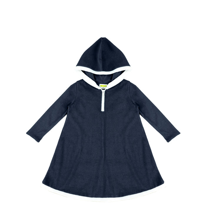 LONG SLEEVES TERRY TRIM DRESS