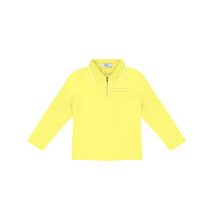 LONG SLEEVES ZIPPER TRIM POLO