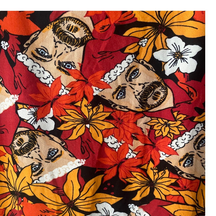 Lularoe Gigi Large Santa Claus Shirt Top Christmas Stretch Holiday Eclectic