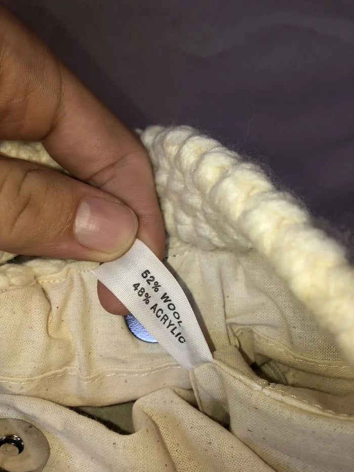 M & G Bertini Italy Wool Knit Tote Bag – Designer Handbag with Bow & Acrylic Detail