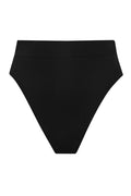 Front view of Maternity Sorrento Bottom in black showing high-waist wide waistband and high-cut leg on white background