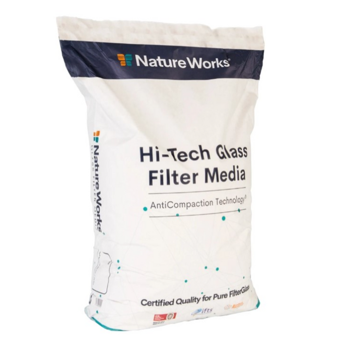Mediu de filtrare din sticla piscine Nature Works Hi-Tech 20 kg 0.6-1.2 mm