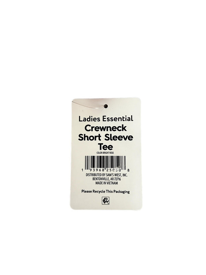 Member's Mark Ladies Essential Short Sleeve Crewneck Tee Medium