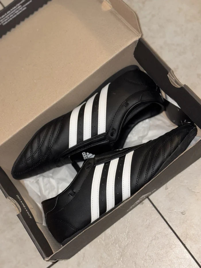 adidas Men's Athletic Sneakers Black White – Low Top Lace-Up Casual Shoes