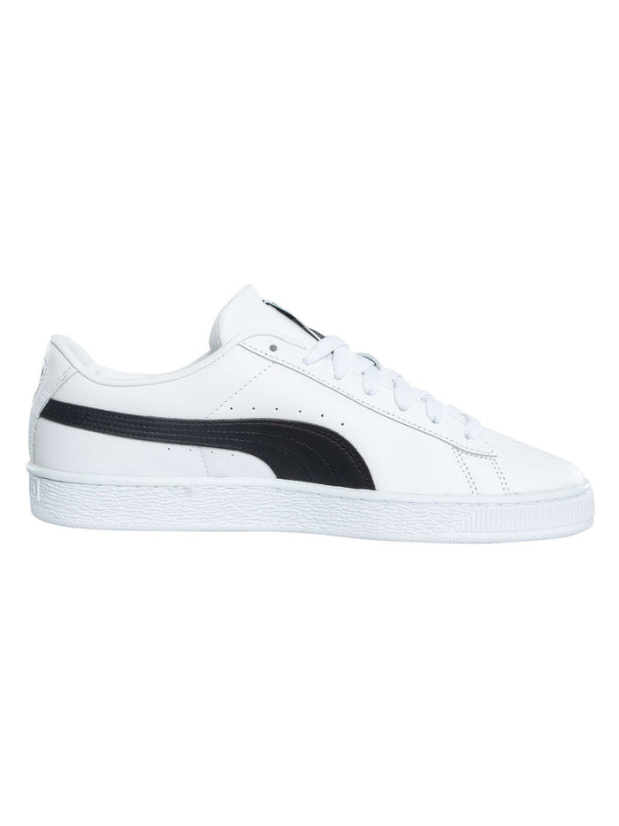 Puma Men's Basket Classic Leather Trainers, White - Image 3
