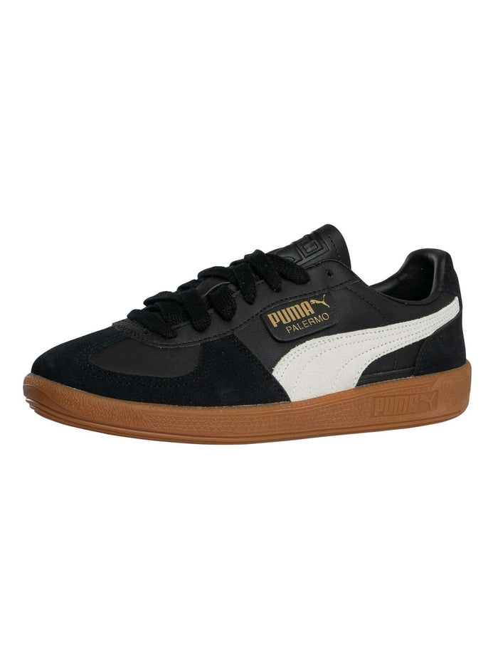 Puma Men's Palermo Leather Trainers, Black - Image 1