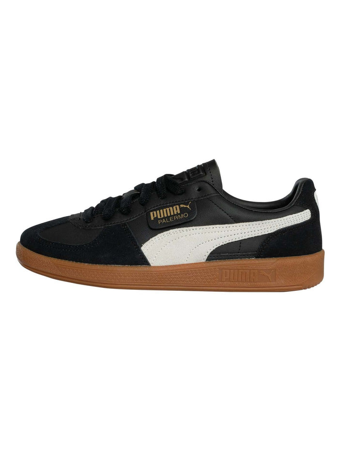 Puma Men's Palermo Leather Trainers, Black - Image 2