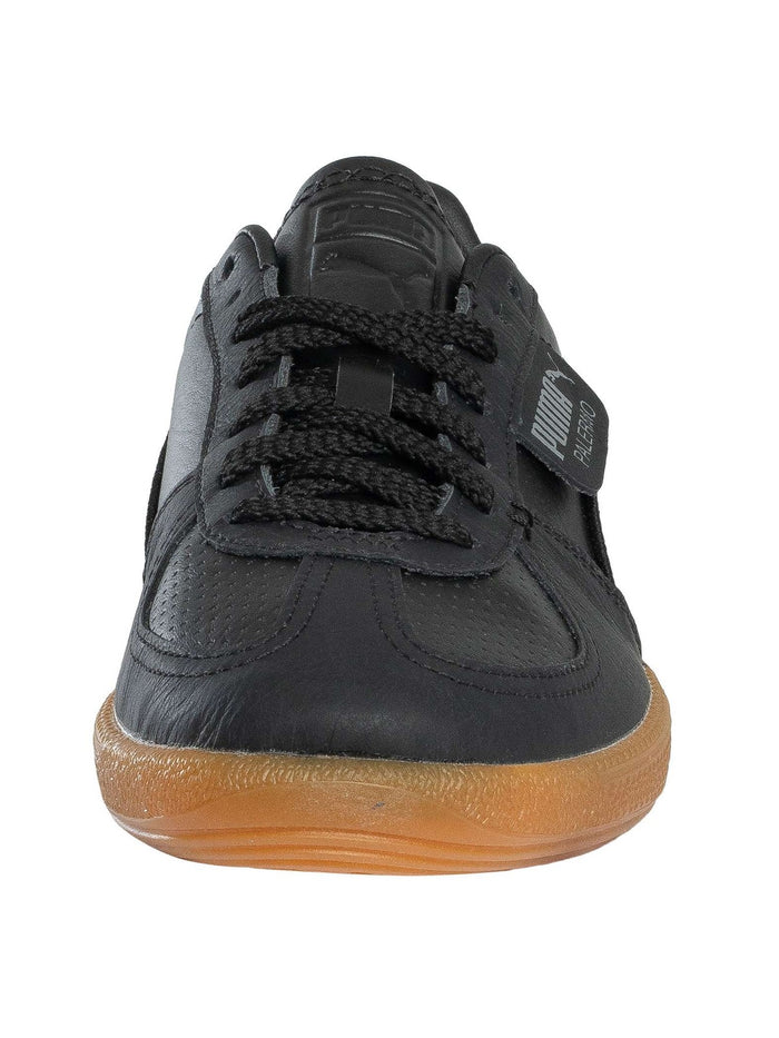 Puma Men's Palermo Leather Trainers, Black - Image 4