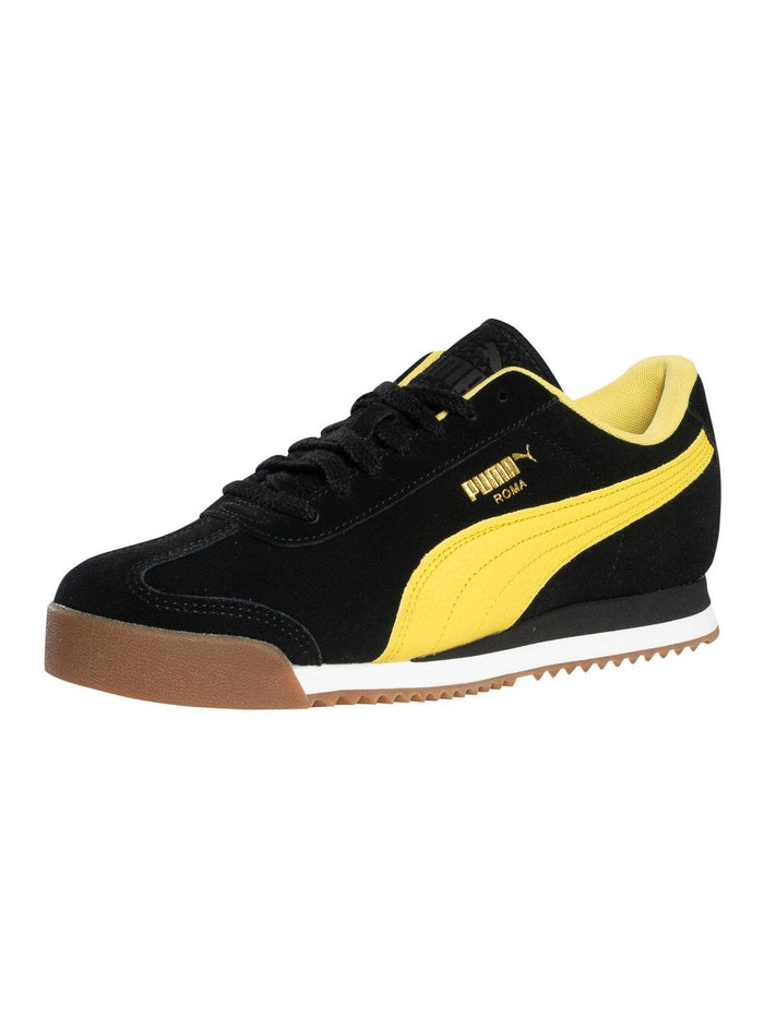Puma Men's Roma Suede Trainers, Black - Image 1