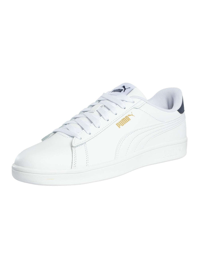 Puma Men's Smash 3.0 L Leather Trainers, White - Image 1
