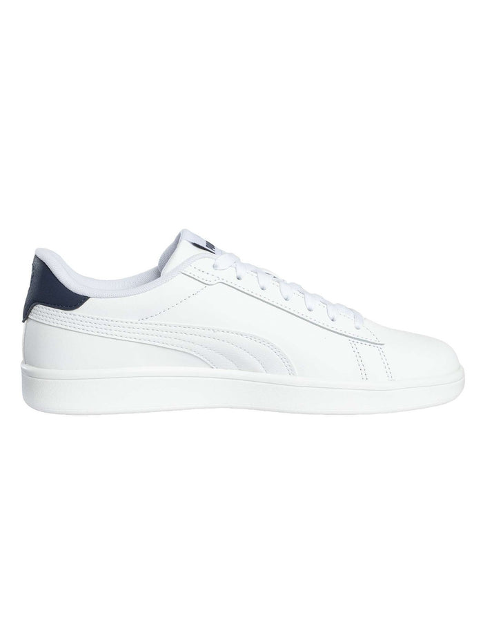 Puma Men's Smash 3.0 L Leather Trainers, White - Image 3