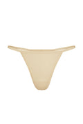 Front view of Monday G String in Cashmere showing minimal coverage and thin double side straps on white background