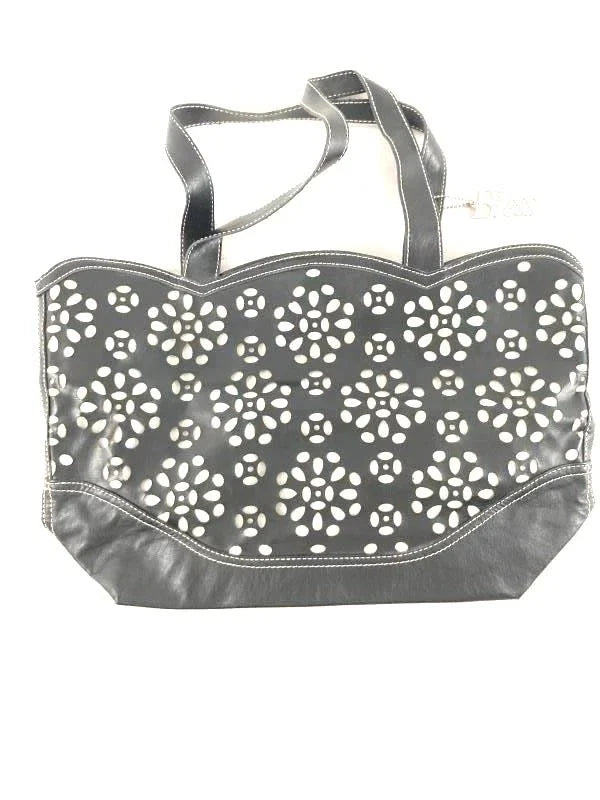 Nine & Co. Black & White Handbag – Chic Women's Purse, 17.25" Wide, Good Condition