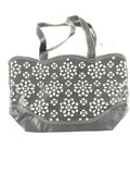 Nine & Co. Black & White Handbag – Chic Women's Purse, 17.25" Wide, Good Condition