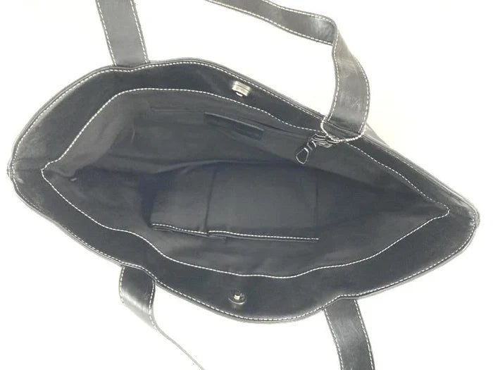 Nine & Co. Black & White Handbag – Chic Women's Purse, 17.25" Wide, Good Condition