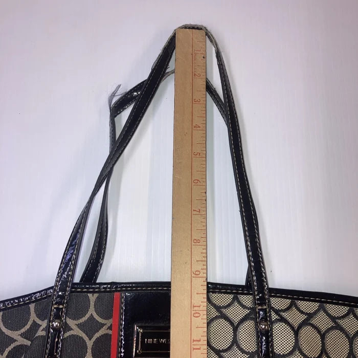 Nine West Large Tote Handbag – Number Print Overnight Travel Satchel Purse