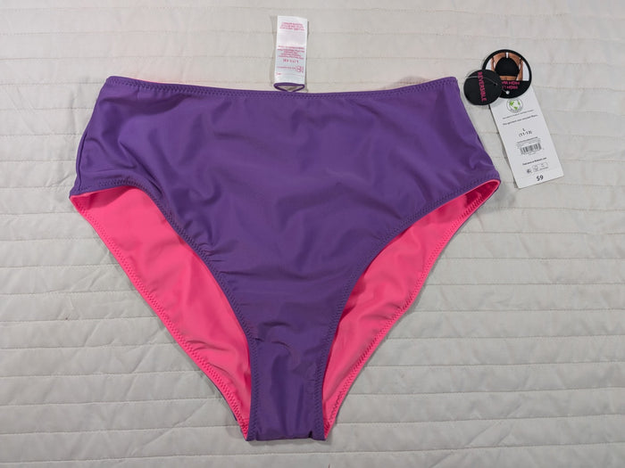 No Boundaries Large (11-13) Bikini Swim Bottom Purple Pink Hygienic Liner