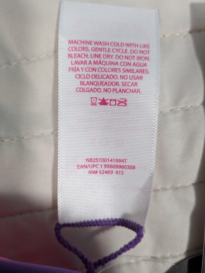 No Boundaries Small (3-5) Swim Top Reversible Purple Dune Supercharge Pink