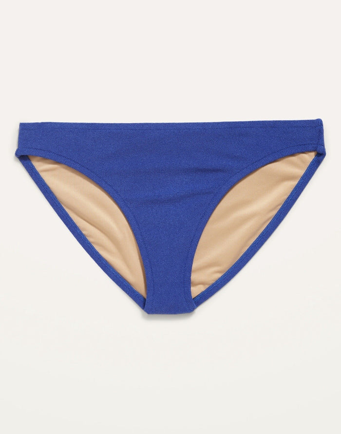 Old Navy Low Rise Terry Classic Bikini Bottom Lined Bottom 3X Catalyst Blue