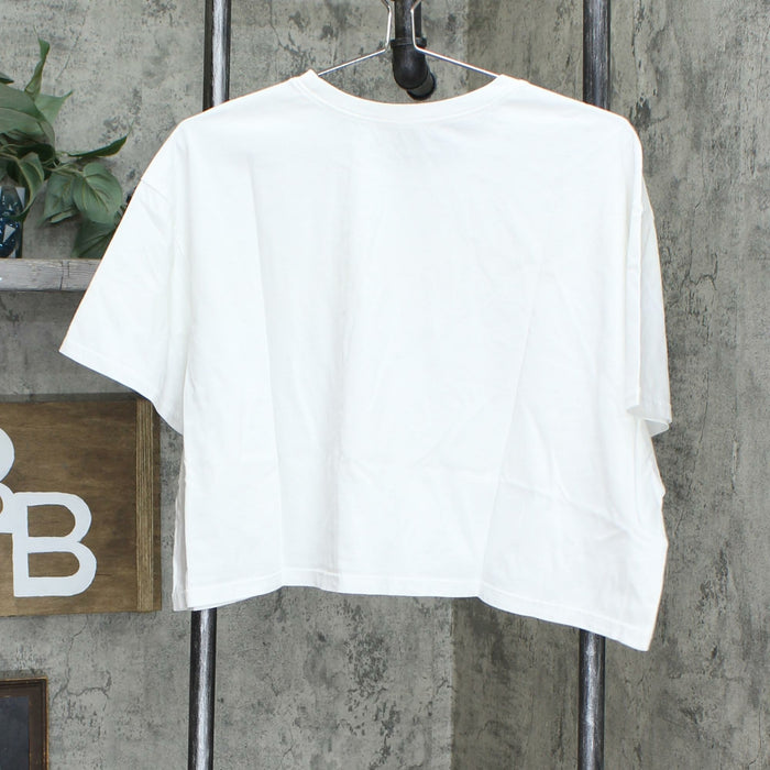 Open Edit Womens Plus Size Boxy Crop Top