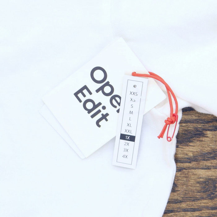 Open Edit Womens Plus Size Boxy Crop Top