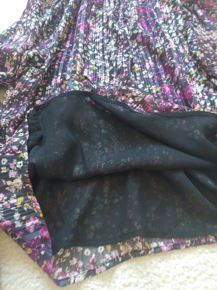 Ophelia Rose Floral Tie Front Blouse Shirt Top Ruffle