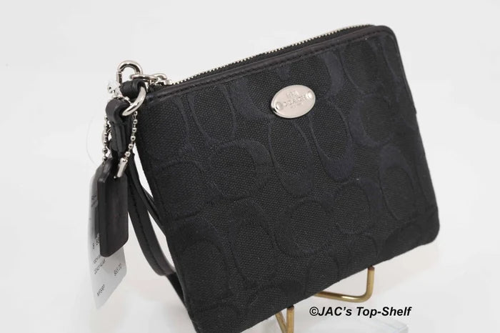 Coach Outline Signature C Corner Zip Wristlet – Designer Zip Wallet, New With Tags