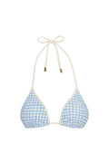 Palma Top Colorblock - Sky Gingham