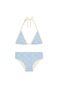 Palma Top & Seychelles Bottom Kids - Sky Gingham