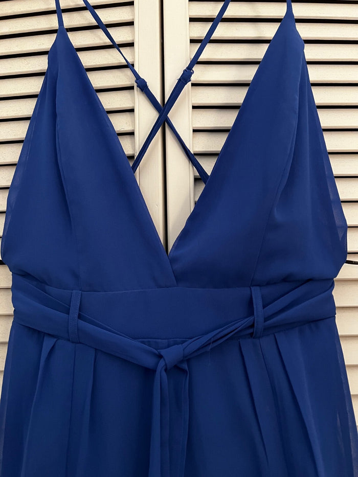 Papaya Jumpsuit in Cobalt Blue Size Small Elegant and Light