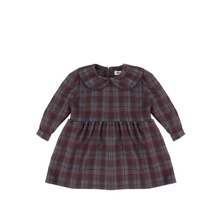 PLAID COLLAR DRESS
